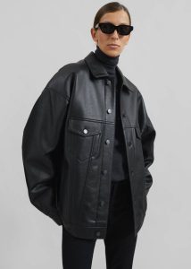 The Frankie Shop Men Conan Faux Leather Jacket - Black Black Outerwear