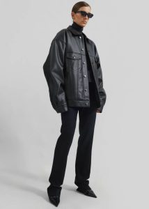 The Frankie Shop Men Conan Faux Leather Jacket - Black Black Outerwear - Image 4