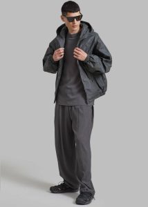 The Frankie Shop Men Grey Orlando Anorak - Charcoal Outerwear - Image 2