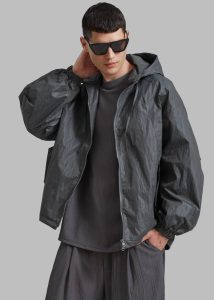 The Frankie Shop Men Grey Orlando Anorak - Charcoal Outerwear