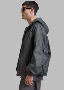 The Frankie Shop Men Grey Orlando Anorak - Charcoal Outerwear - Image 3