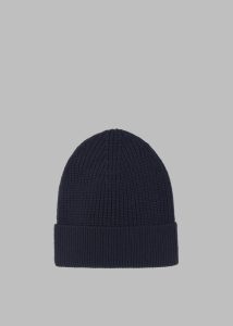 The Frankie Shop Men Headwear Blue Amo Wool Beanie - Navy - Image 2