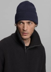The Frankie Shop Men Headwear Blue Amo Wool Beanie - Navy