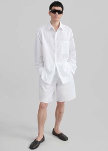 The Frankie Shop Men Matthias Oversized Shirt - White Tops White - Image 2