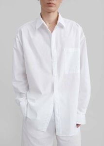 The Frankie Shop Men Matthias Oversized Shirt - White Tops White - Image 3