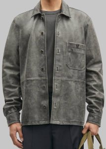 The Frankie Shop Men Tops Samsøe Samsøe Saruffo X C Overshirt - Worn Black Grey - Image 2
