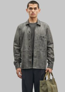 The Frankie Shop Men Tops Samsøe Samsøe Saruffo X C Overshirt - Worn Black Grey