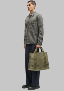 The Frankie Shop Men Tops Samsøe Samsøe Saruffo X C Overshirt - Worn Black Grey - Image 3