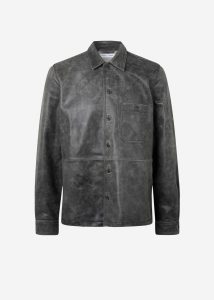 The Frankie Shop Men Tops Samsøe Samsøe Saruffo X C Overshirt - Worn Black Grey - Image 5