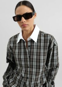 The Frankie Shop Multi Women Weska Plaid Shirt - Multicolor Tops - Image 4