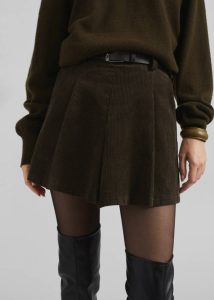 The Frankie Shop Oreni Corduroy Skort - Khaki Bottoms Green Women - Image 3