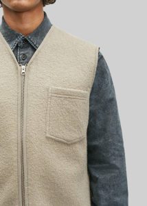 The Frankie Shop Outerwear Beige Men Samsøe Samsøe Sahannes Vest - Seneca Rock - Image 2