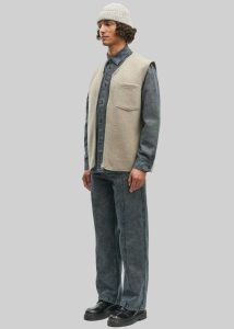 The Frankie Shop Outerwear Beige Men Samsøe Samsøe Sahannes Vest - Seneca Rock - Image 3