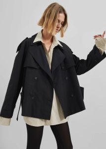 The Frankie Shop Outerwear Black Arlington Short Trench - Black Women - Image 5