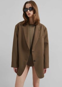 The Frankie Shop Outerwear Brown Women Bea Blazer - Chocolate - Image 3