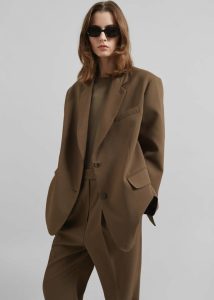 The Frankie Shop Outerwear Brown Women Bea Blazer - Chocolate - Image 5