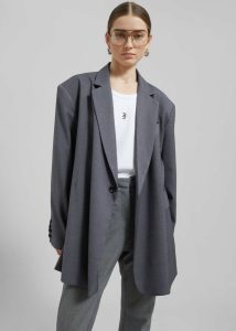 The Frankie Shop Outerwear Grey Quincy Blazer - Grey Women