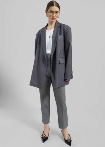 The Frankie Shop Outerwear Grey Quincy Blazer - Grey Women - Image 3