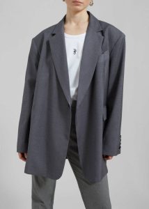 The Frankie Shop Outerwear Grey Quincy Blazer - Grey Women - Image 4