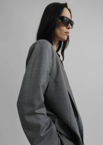 The Frankie Shop Outerwear Newark Double Breasted Blazer - Grey Melange Women Grey - Image 5