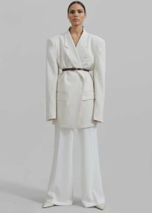 The Frankie Shop Outerwear White Billie Oversized Blazer - Cream Women - Image 3