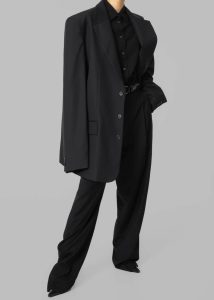 The Frankie Shop Outerwear Women Black Gelso Oversized Blazer - Black