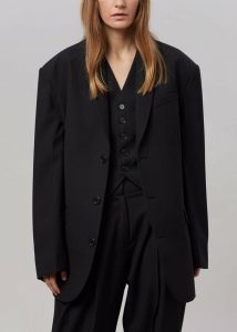 The Frankie Shop Outerwear Women Black Gelso Oversized Blazer - Black - Image 4