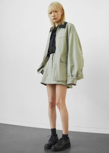 The Frankie Shop Outerwear Women Green Malia Utility Jacket - Khaki - Image 2