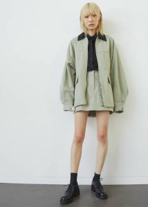 The Frankie Shop Outerwear Women Green Malia Utility Jacket - Khaki