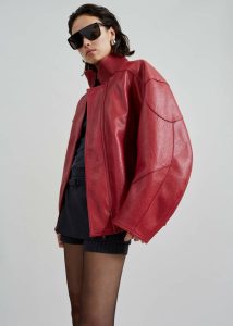 The Frankie Shop Outerwear Zion Bomber Jacket - Red Red Women - Image 2
