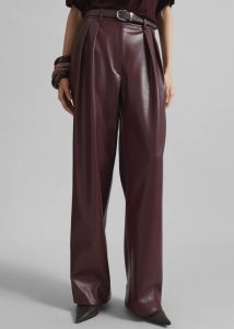 The Frankie Shop Red Bottoms Helsinki Faux Leather Pants - Burgundy Women - Image 3