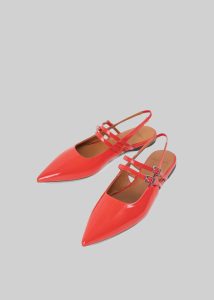 The Frankie Shop Red Vagabond Hermine Low Shoes - Flame Red Women Flats - Image 2