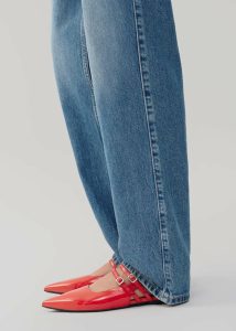 The Frankie Shop Red Vagabond Hermine Low Shoes - Flame Red Women Flats - Image 3