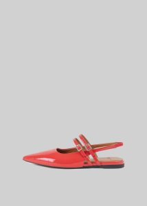 The Frankie Shop Red Vagabond Hermine Low Shoes - Flame Red Women Flats - Image 5