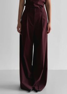 The Frankie Shop Red Women Bottoms Abbie Trousers - Burgundy - Image 4