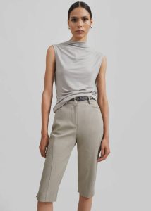 The Frankie Shop Romane Bermuda Shorts - Beige Women Beige Bottoms - Image 2
