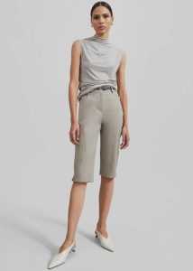 The Frankie Shop Romane Bermuda Shorts - Beige Women Beige Bottoms