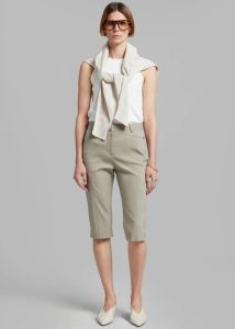The Frankie Shop Romane Bermuda Shorts - Beige Women Beige Bottoms - Image 3