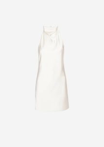 The Frankie Shop Rotate Satin Halterneck Dress - Egret Dresses White Women - Image 5