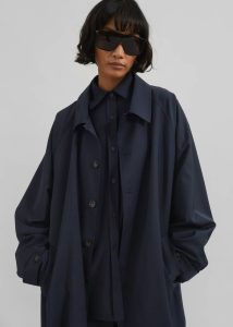 The Frankie Shop Shay Trench Coat - Dark Navy Women Outerwear Blue - Image 2