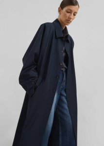 The Frankie Shop Shay Trench Coat - Dark Navy Women Outerwear Blue - Image 3
