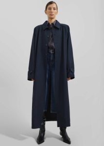 The Frankie Shop Shay Trench Coat - Dark Navy Women Outerwear Blue - Image 4