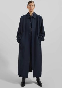 The Frankie Shop Shay Trench Coat - Dark Navy Women Outerwear Blue - Image 5