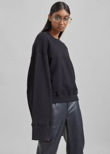 The Frankie Shop Talia Sweatshirt - Black Women Tops Black
