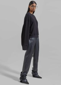 The Frankie Shop Talia Sweatshirt - Black Women Tops Black - Image 4