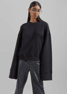 The Frankie Shop Talia Sweatshirt - Black Women Tops Black - Image 5