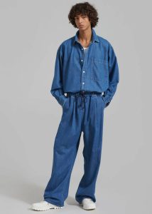 The Frankie Shop Tanner Denim Pants - Medium Wash Bottoms Men Blue