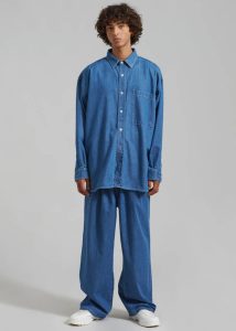 The Frankie Shop Tanner Denim Pants - Medium Wash Bottoms Men Blue - Image 4