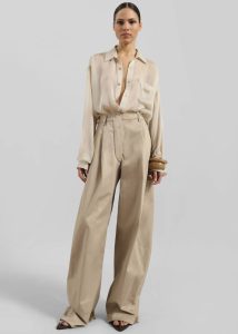 The Frankie Shop Thelatest Billie Trousers - Sand Bottoms Beige Women