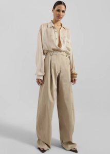 The Frankie Shop Thelatest Billie Trousers - Sand Bottoms Beige Women - Image 4